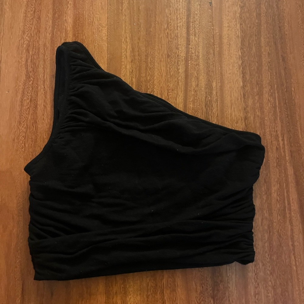 Black One-Shoulder Top